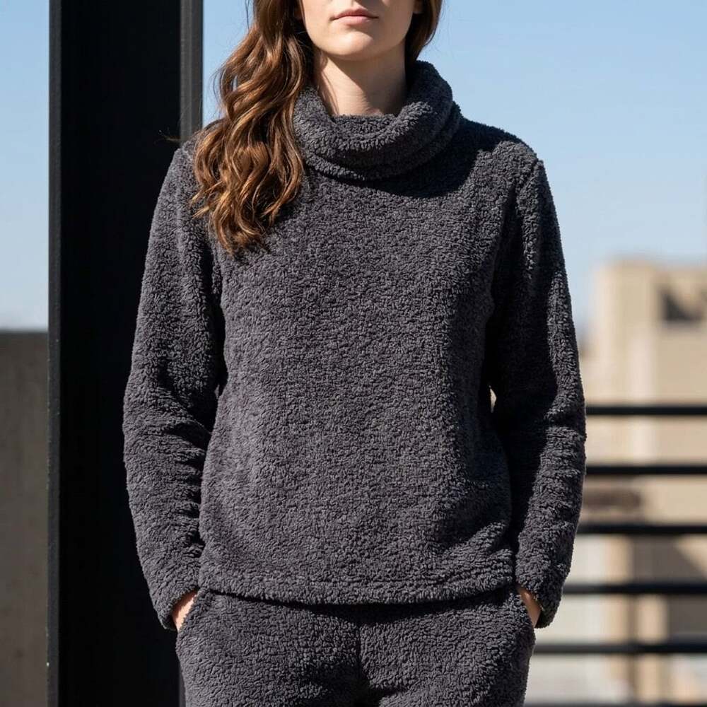 Cabela's Polartec Sherpa Fleece Funnel Neck Pullover Sweatshirt #1142